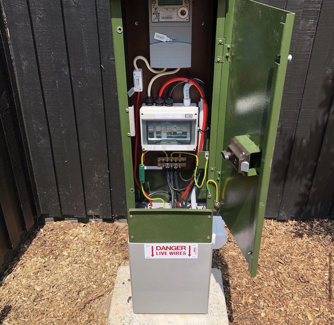 Commercial service pillar and smart meter upgrade by Knight Electrical Solutions